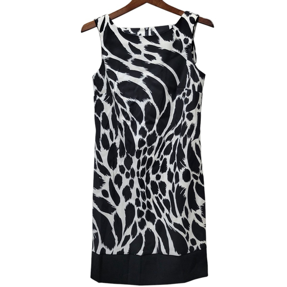 AB Studio Dress Women’s Size 6 Black White Sheath NWT $48 - Picture 1 of 6
